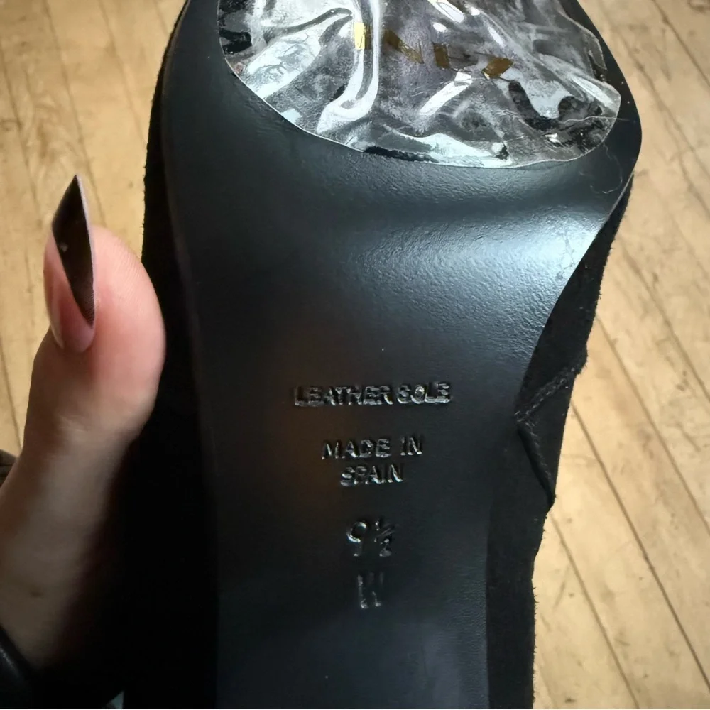 NWOB INEZ Paz 70 Ankle Boots Black Suede Zip Up US 9.5 - Picture 11 of 13
